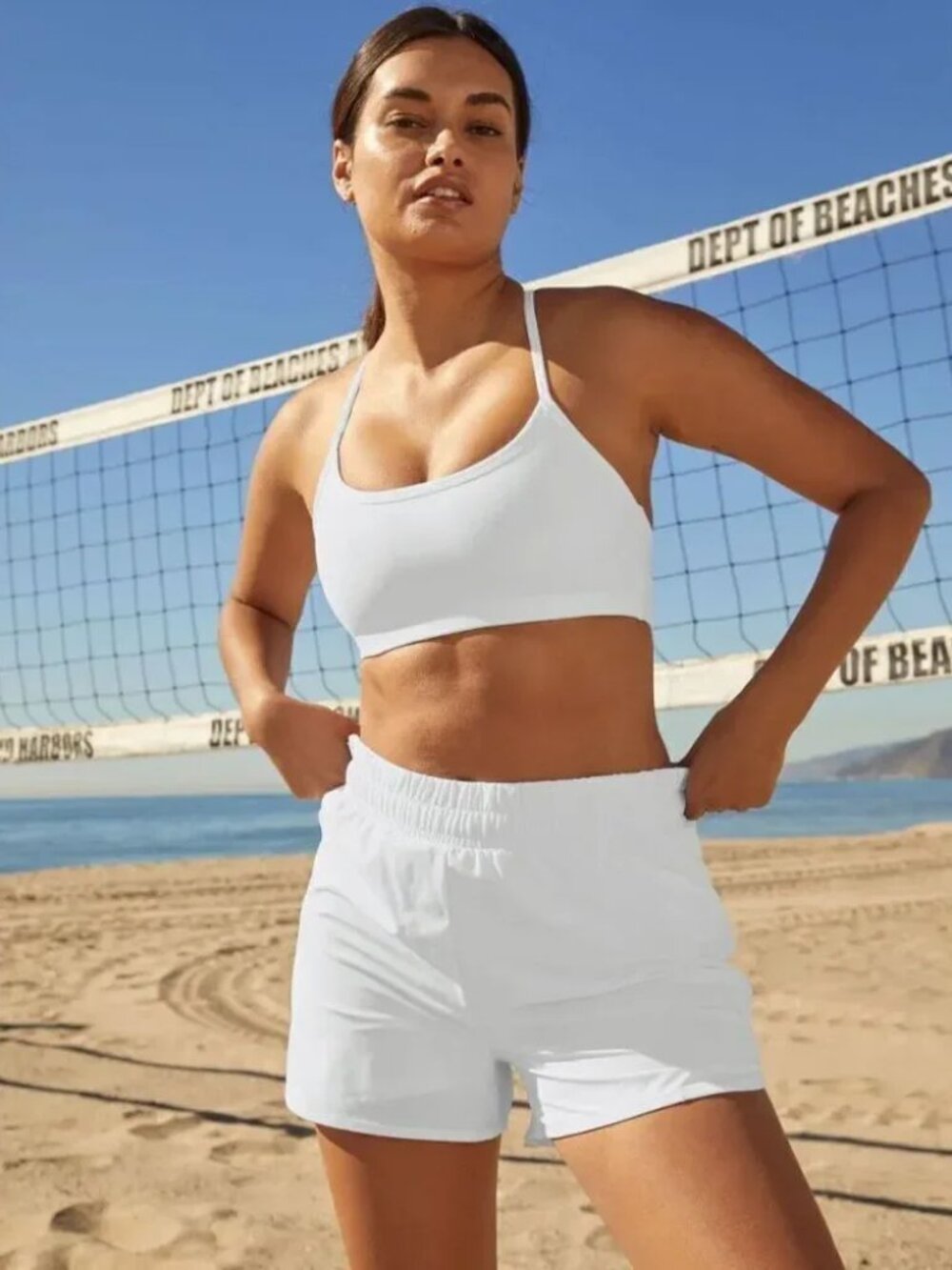 New Beyond Yoga In Stride Lined True White Athletic Running Workout Shorts XS